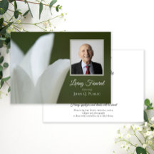White Vår Tulip om Grönt Living Funeral Party