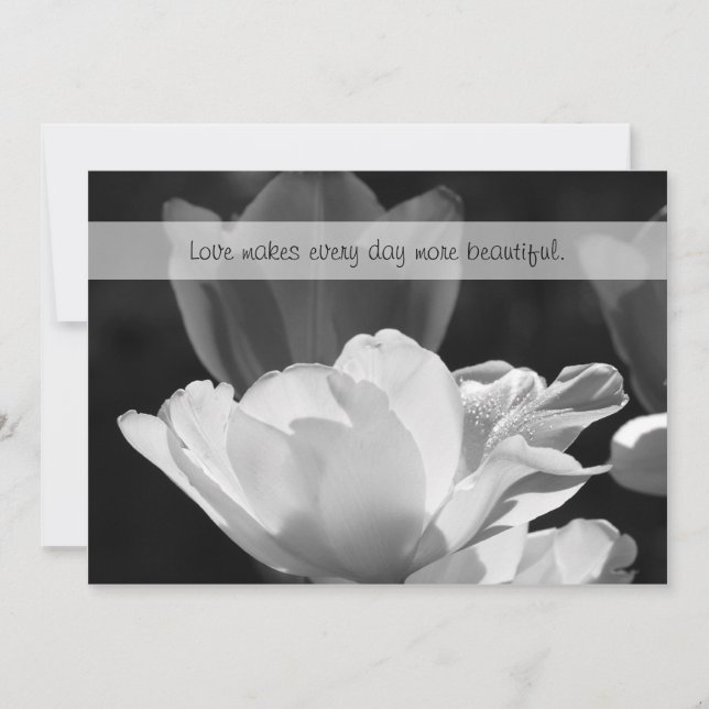 White Vår Tulip Vow Renewal Inbjudningar (Framsida)