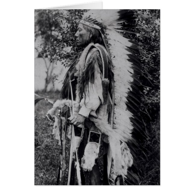 White Varg, Comanche Chief, 1891-98 Hälsningskort (Framsidan)