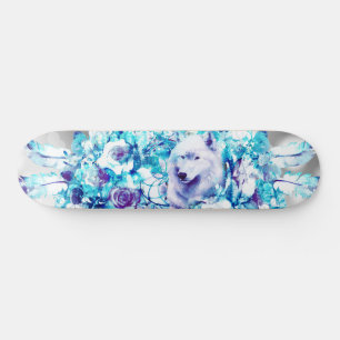 White Varg Dreamcatcher Lila Blue Blommigt Mini Skateboard Bräda 18,5 Cm