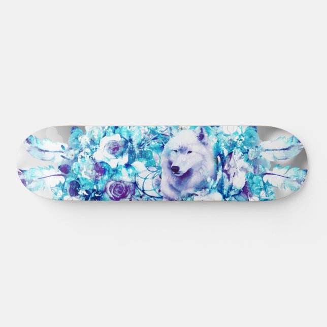 White Varg Dreamcatcher Lila Blue Blommigt Mini Skateboard Bräda 18,5 Cm (Horz)