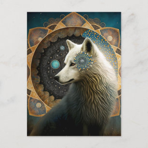 White Varg Mandala Vykort