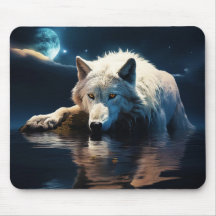 White Varg Mousepad