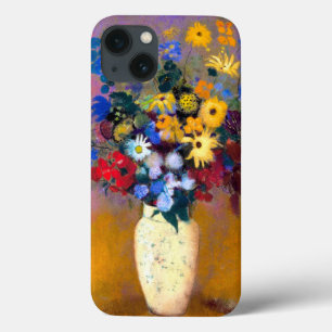 White Vas med Flowers Odilon Redon