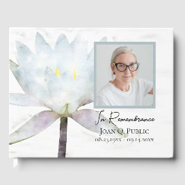 White Vatten Lily Firande of Life Funeral Gästböcker