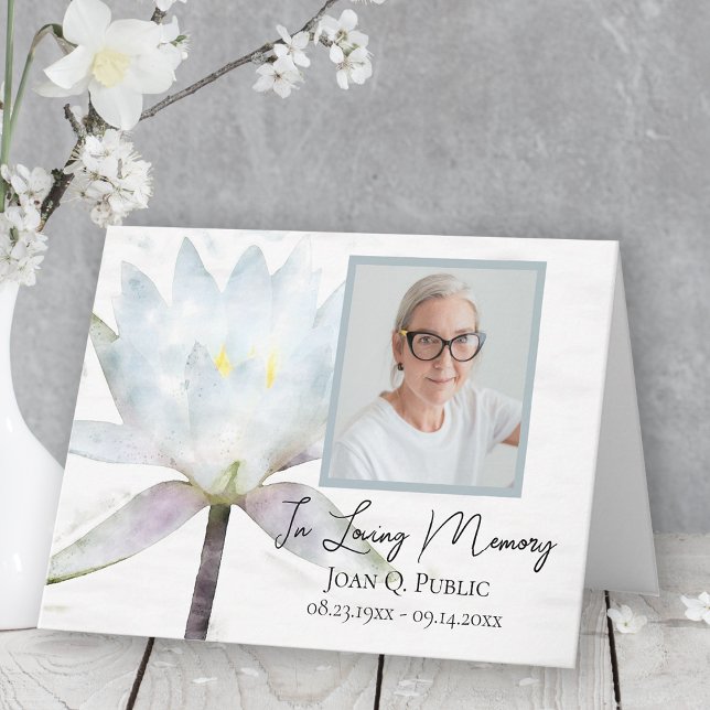 White Vatten Lily Flower Funeral Sympathy Tack (Skapare uppladdad)