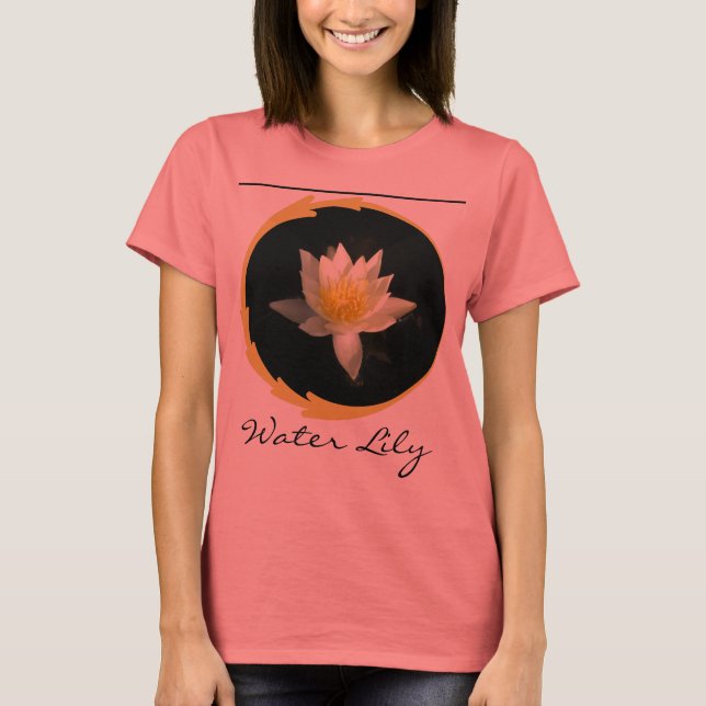 White Vatten Lily/Lotus T Shirt (Framsida)
