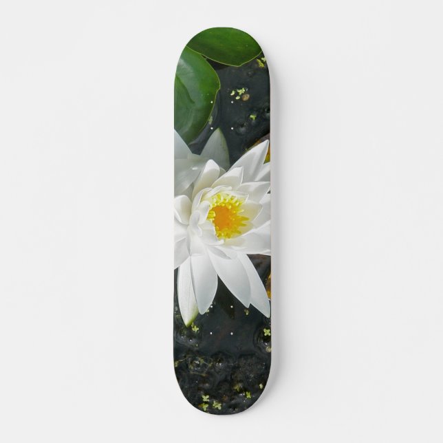 White Vatten Lily Skateboard Bräda 20,5 Cm (Framsida)
