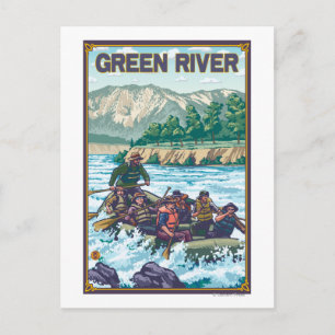 White Vatten Raiting - Grönt River, Washington Vykort
