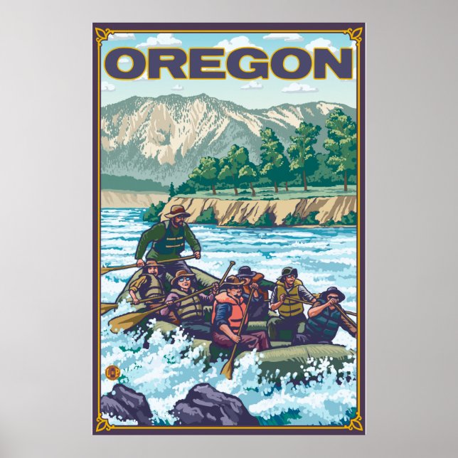 White Vatten Raiting - Oregon Poster (Framsidan)