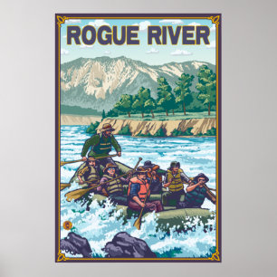White Vatten Raiting - Rogue River, Oregon Poster