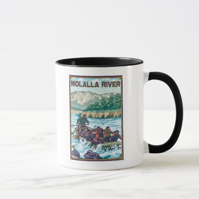 White Vatten Rawing - Molalla River, Oregon Mugg (Höger)