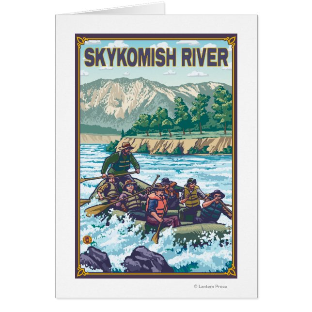 White Vatten Rawing - Skykomish River, Washingto Hälsningskort (Framsidan)