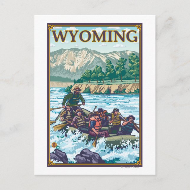 White Vatten Rawing - Wyoming Vykort (Framsida)