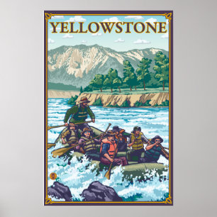 White Vatten Rawing - Yellowstone National Park Poster