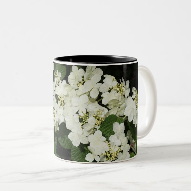 White Viburnum Två-Tonad Mugg (Framsida höger)