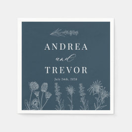 White Vild Flowers | Boho Chic Bröllop Pappersservett