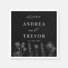 White Vild Flowers | Boho Chic Bröllop Pappersservett