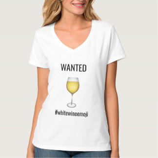 White Vin Emoji Wanted T Shirt