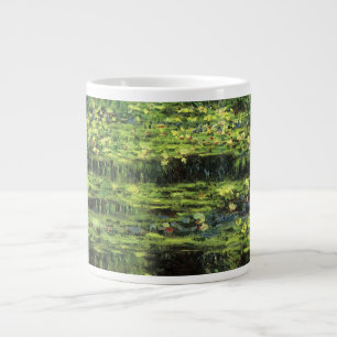 White Waterlilies av Claude Monet, Vintage Art Jumbo Mugg