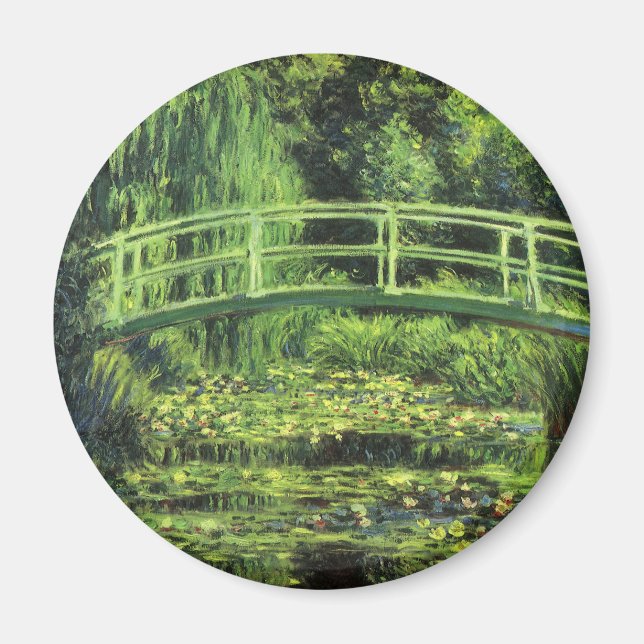 White Waterlilies av Claude Monet, Vintage Art Magnet (Framsidan)