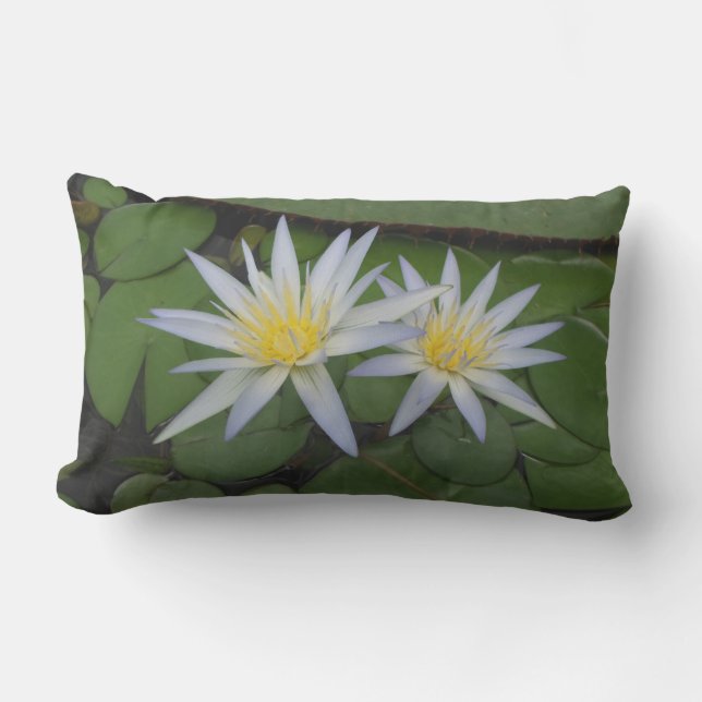 White Waterlilies Lumbarkudde (Framsida)