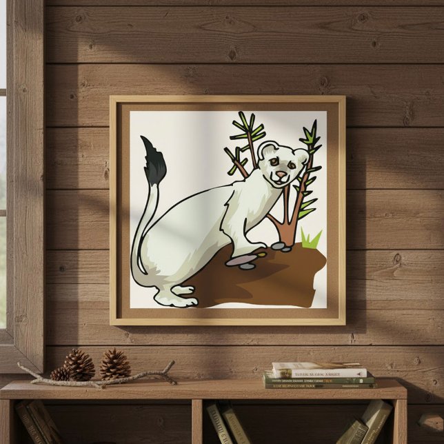 White Weasel Wildlife Poster (Skapare uppladdad)