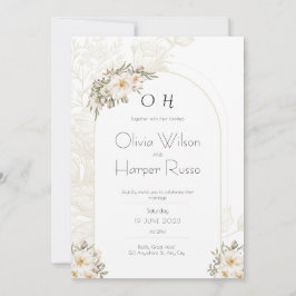 White wedding Invitation Inbjudningar