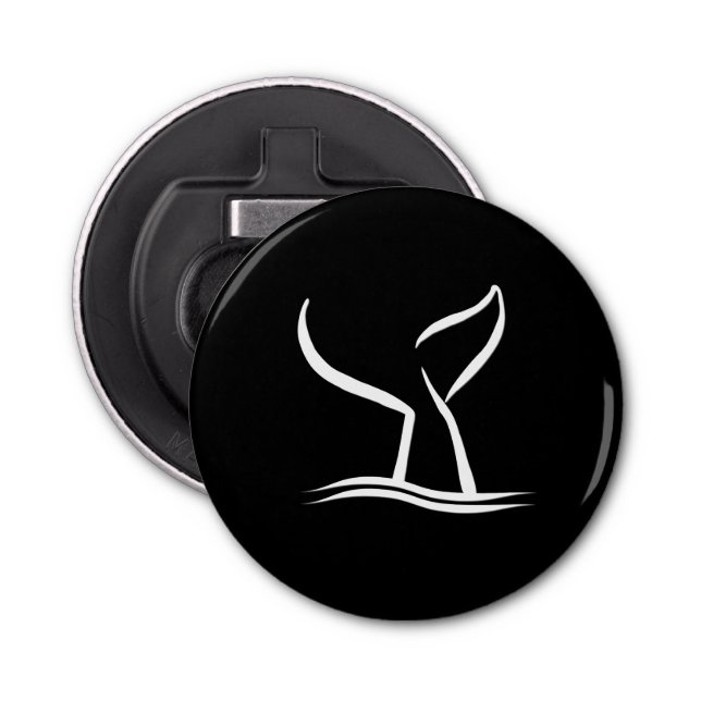 White Whale Svan på Black Flasköppnare (Framsidan)