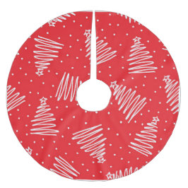 White Whimsical Julgran Julgransmatta Borstad Polyester