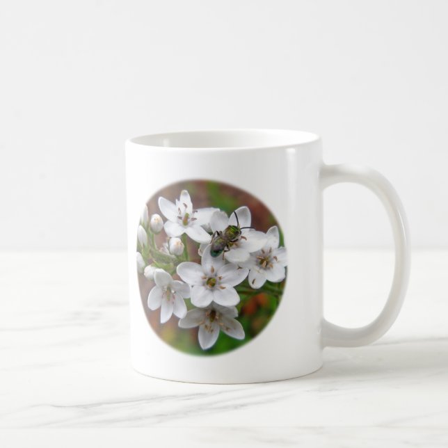 White Wildblomma & Bee Fly Kaffemugg (Höger)