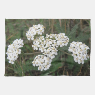 White Wildblommor Kitchen Towel Kökshandduk