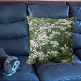 White Wildblommor Pillow Kudde