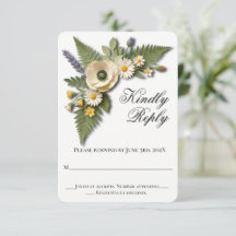 White Wildflower Garden Wedding