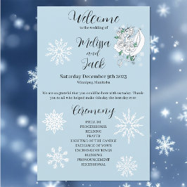 White Winter Dragon Snöflingor Blue