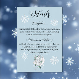 White Winter Dragon Snöflingor Blue Tilläggskort