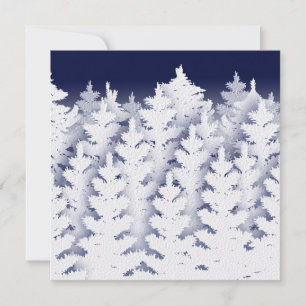 White Winter Gräs Träd Du anpassar 5 x 5 Tack Kort
