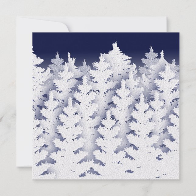 White Winter Gräs Träd | Du anpassar 5 x 5 Tack Kort (Framsida)