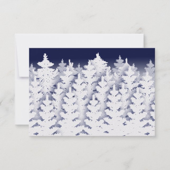 White Winter Gräs Träd | Du anpassar Tack Kort (Framsida)