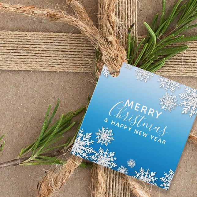 White Winter Papercut Origami Snöflingor Ornaments Gåvor Etiketter (Skapare uppladdad)