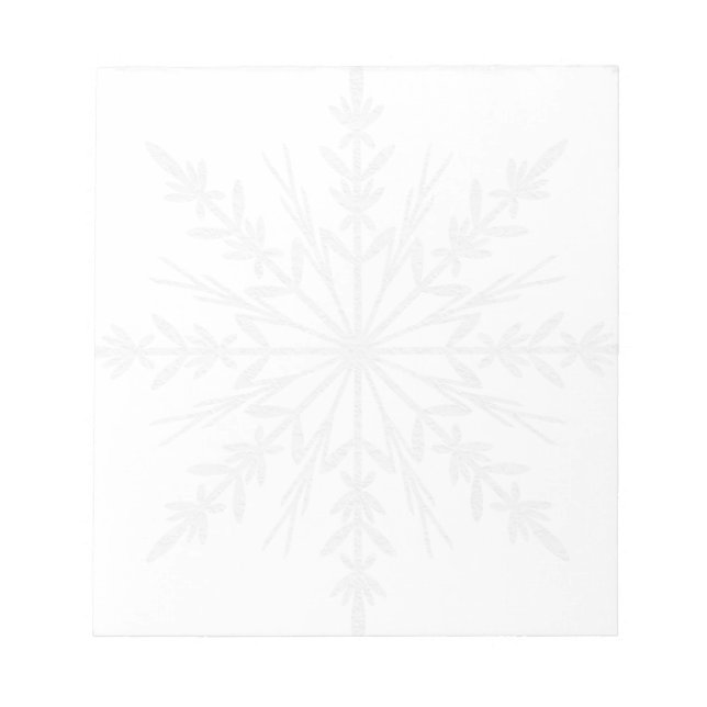 White Winter Snowflake Anteckningsblock (Framsida)