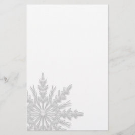 White Winter Snowflake Brevpapper
