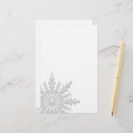 White Winter Snowflake Brevpapper