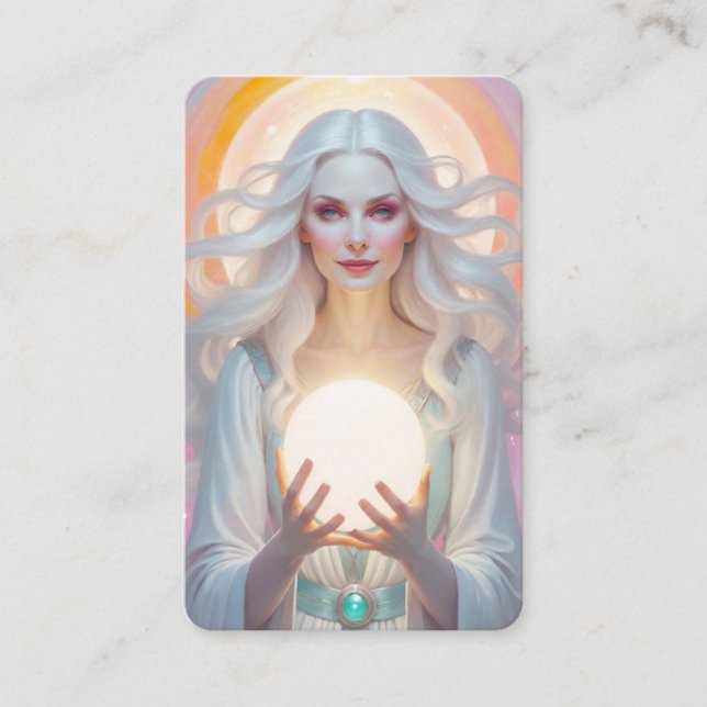 White Witch Oracle Cards Visitkort (Framsida)