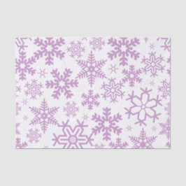 WHITE WITH PURPLE WINTER SNOWFLAKES
