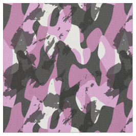 White with shades of pink and gray camo abstract tyg