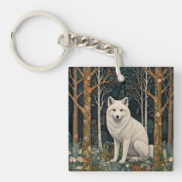 White wolf vintage boho woodland forest