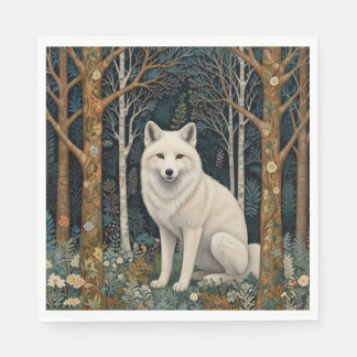 White wolf vintage boho woodland forest  pappersservett