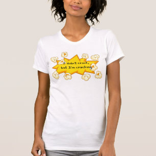 White Women T- Shirt med popcorn 🍿 T