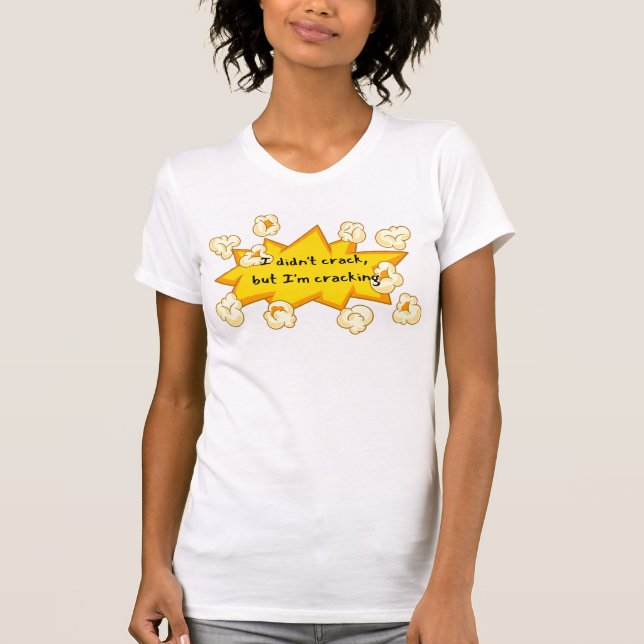 White Women T- Shirt med popcorn 🍿 T Shirt (Framsida)